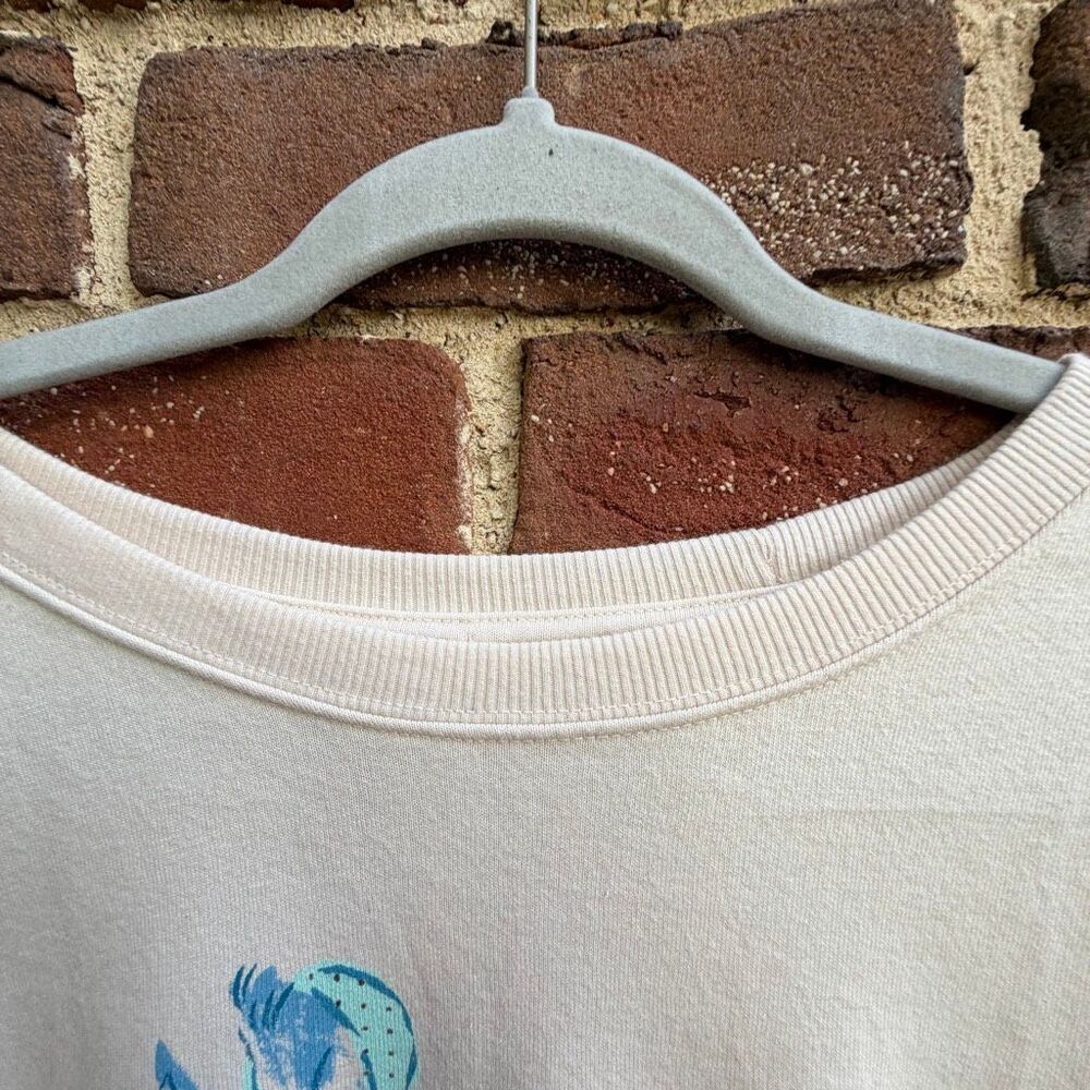 Anthropologie Maeve Animal Friends Crew Neck Pullover Sweatshirt Cream 2X NEW - Picture 4 of 12